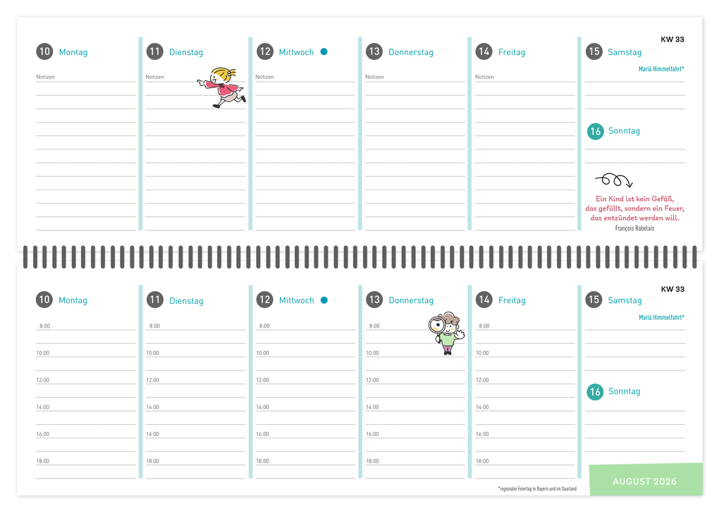 Weitere Ansicht: ErzieherInnen-Tischkalender 2026 / 2027