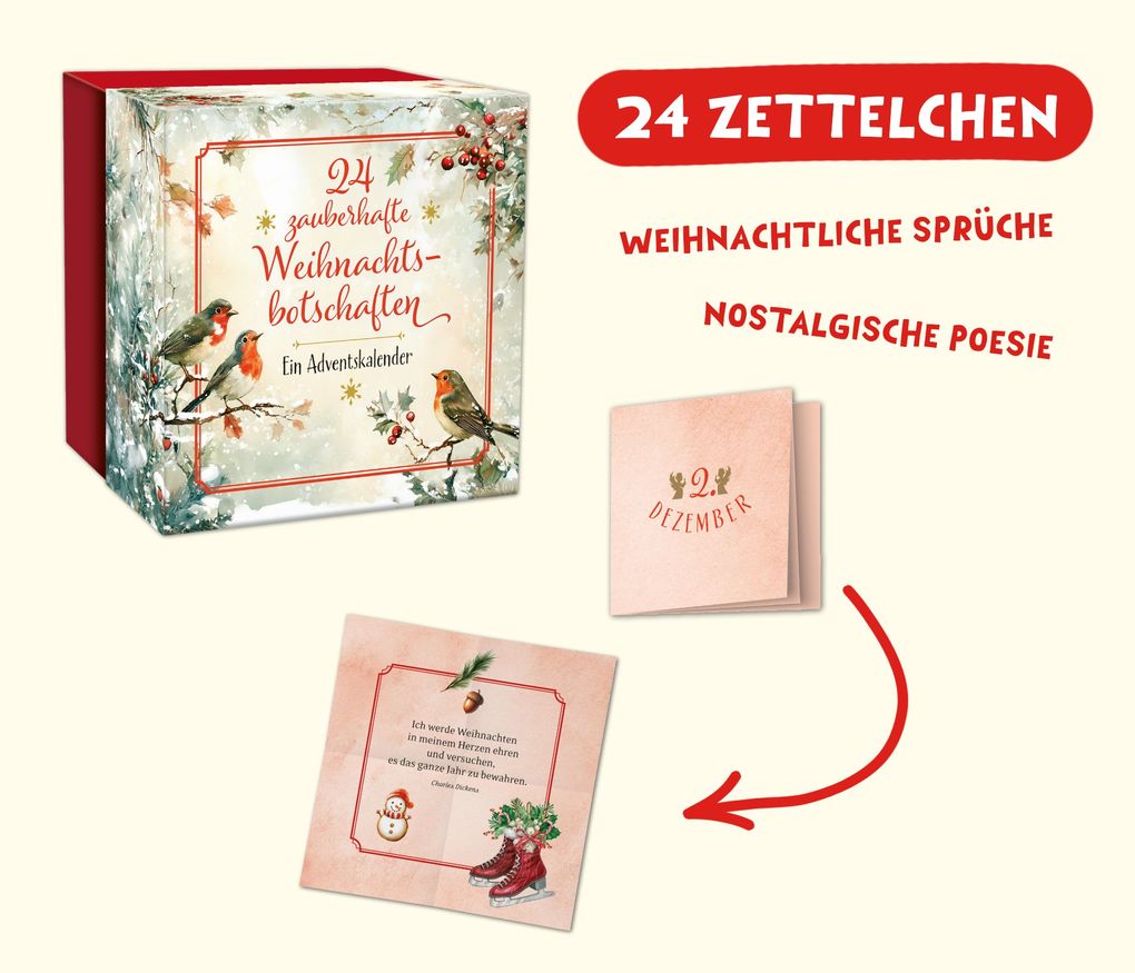 Weitere Ansicht: 24 zauberhafte Weihnachtsbotschaften | Kristin Lückel