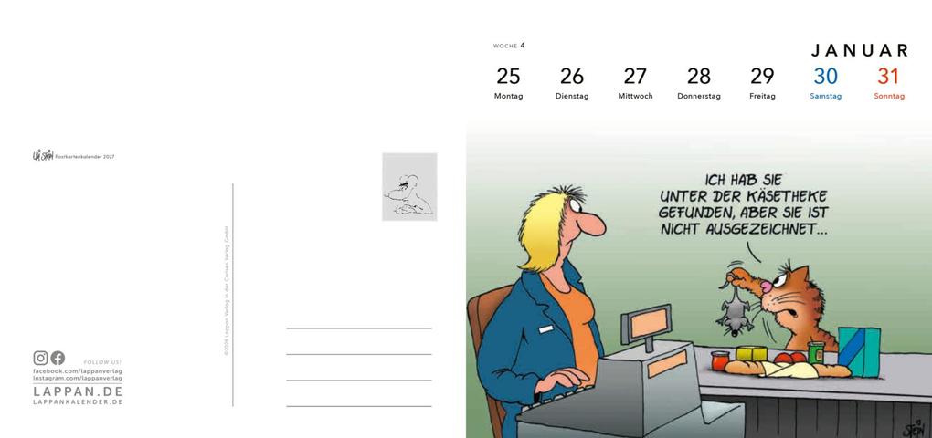 Weitere Ansicht: Uli Stein Postkartenkalender 2027 | Uli Stein