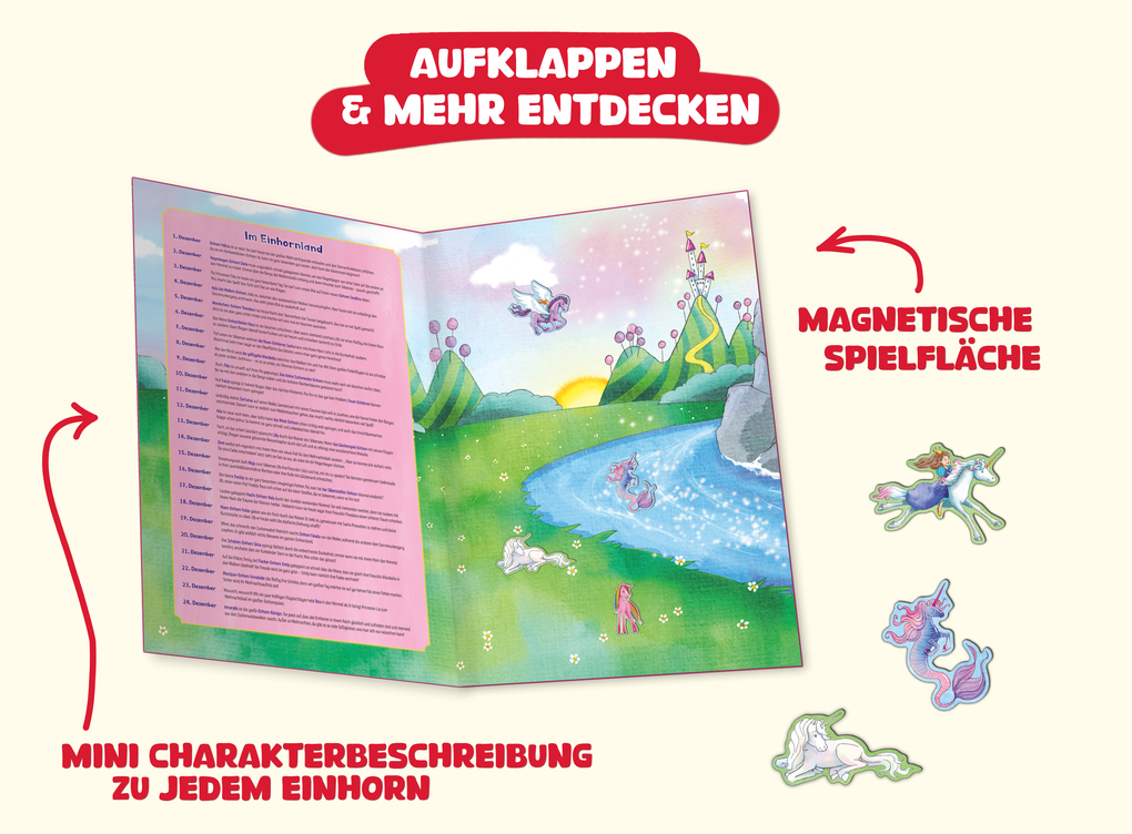 Weitere Ansicht: Einhorn-Magnet-Adventskalender | Sandra Ritzinger