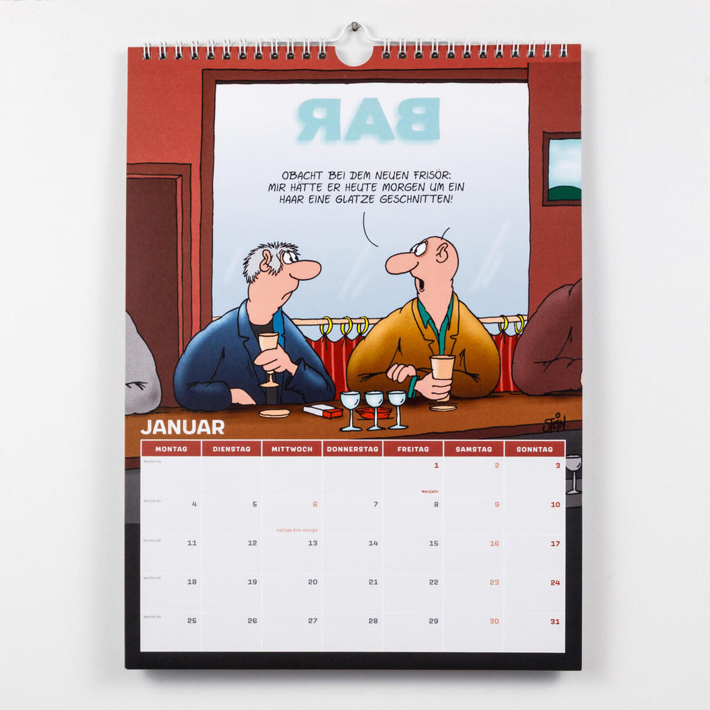 Weitere Ansicht: Uli Stein Rentnerkalender 2027: Monatskalender für die Wand | Uli Stein