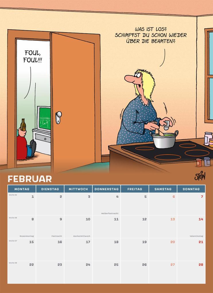 Weitere Ansicht: Uli Stein Rentnerkalender 2027: Monatskalender für die Wand | Uli Stein