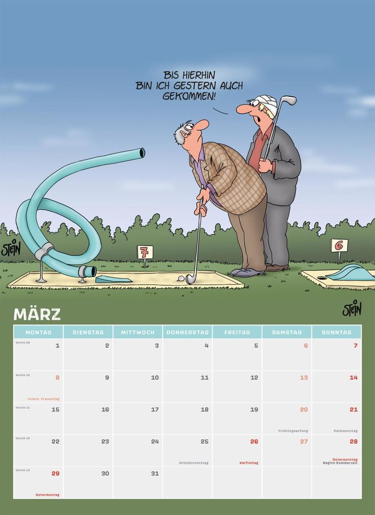 Weitere Ansicht: Uli Stein Rentnerkalender 2027: Monatskalender für die Wand | Uli Stein