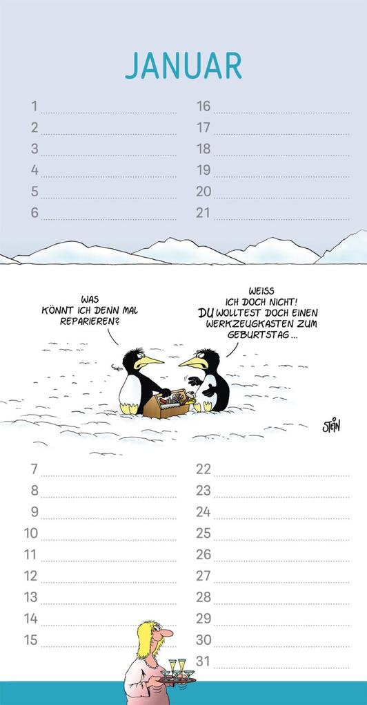 Weitere Ansicht: Uli Stein Geburtstagskalender 2027: Wandkalender | Uli Stein