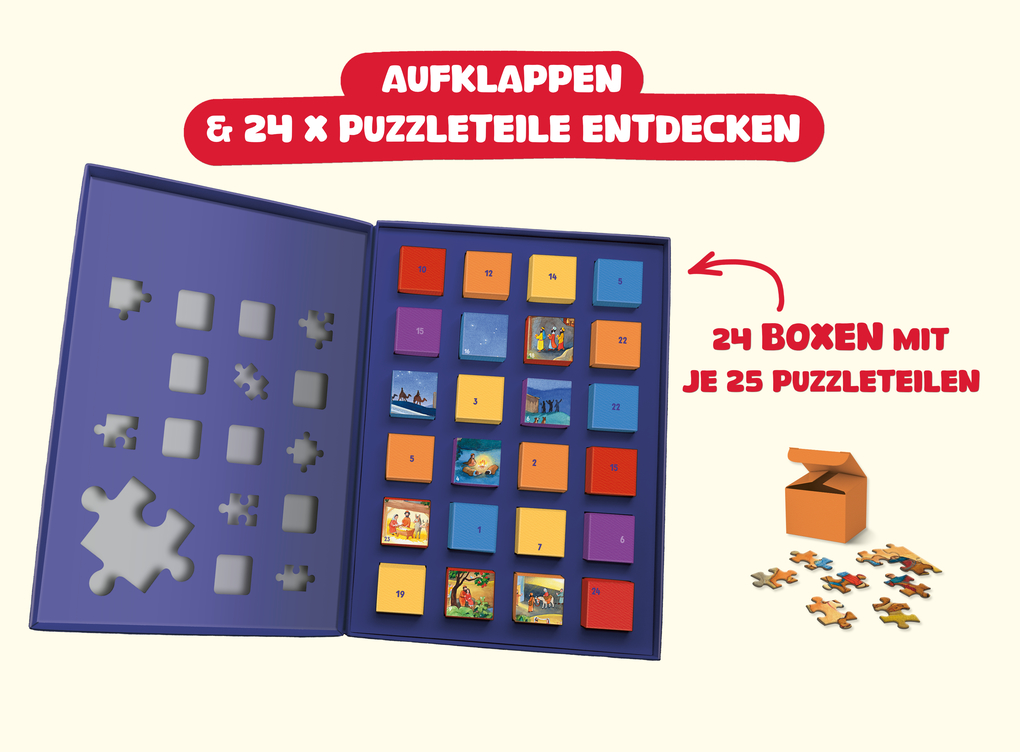 Weitere Ansicht: Mein großer Puzzle-Adventskalender - Die Weihnachtsgeschichte