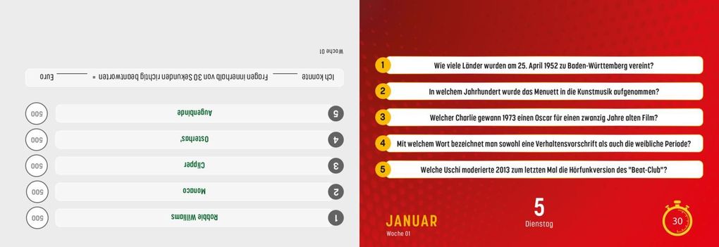 Weitere Ansicht: Gefragt Gejagt - Tagesabreißkalender 2027