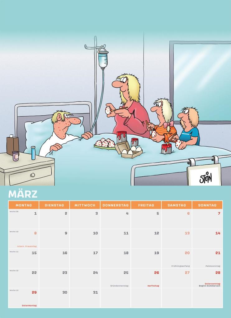Weitere Ansicht: Uli Stein Männer Kalender 2027: Monatskalender für die Wand | Uli Stein