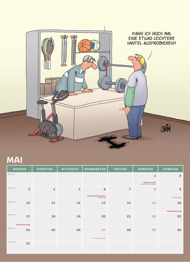 Weitere Ansicht: Uli Stein Männer Kalender 2027: Monatskalender für die Wand | Uli Stein