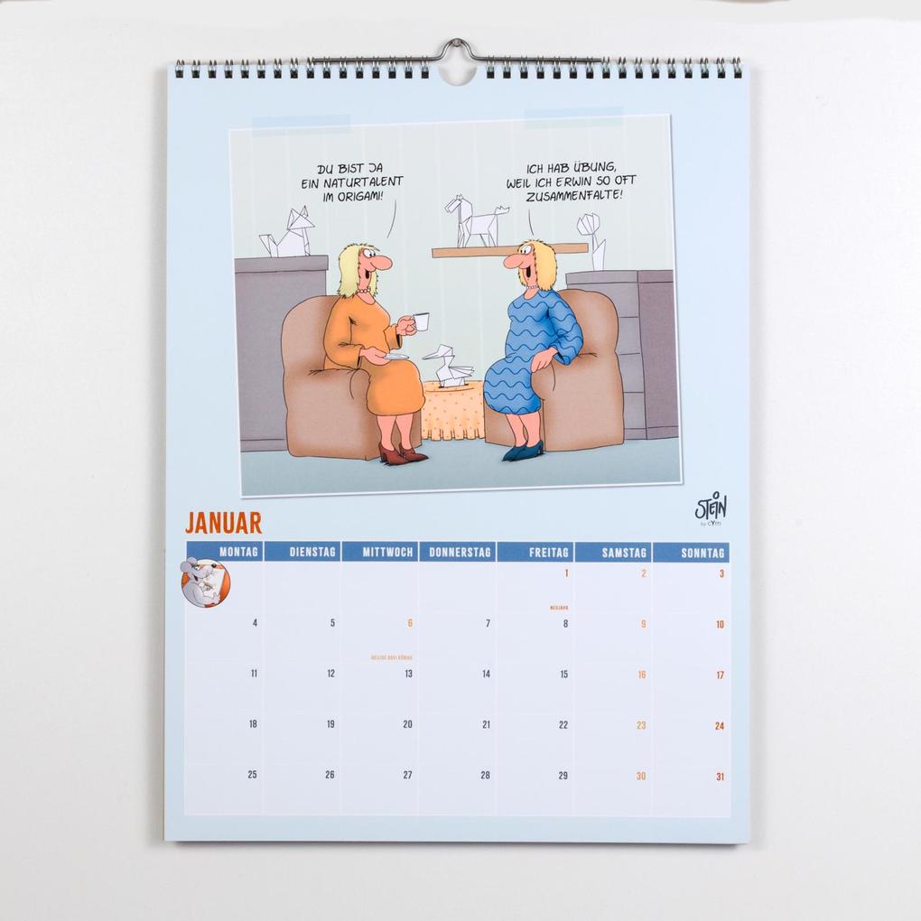 Weitere Ansicht: Viel Spaß im neuen Jahr 2027 mit Uli Stein by CheekYmouse: Monatsplaner mit komplett neuen Cartoons | Uli Stein