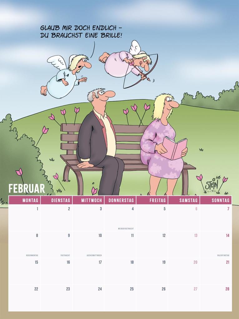 Weitere Ansicht: Viel Spaß im neuen Jahr 2027 mit Uli Stein by CheekYmouse: Monatsplaner mit komplett neuen Cartoons | Uli Stein