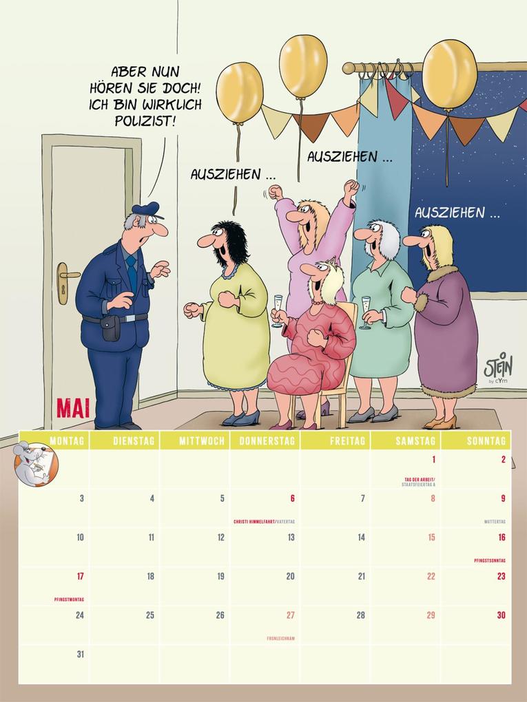 Weitere Ansicht: Viel Spaß im neuen Jahr 2027 mit Uli Stein by CheekYmouse: Monatsplaner mit komplett neuen Cartoons | Uli Stein