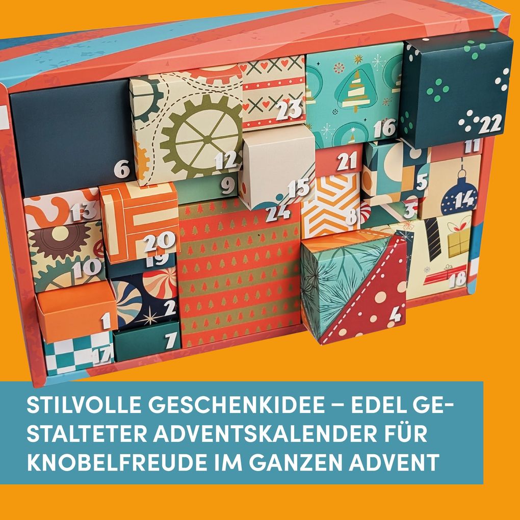 Weitere Ansicht: Der ultimative Knobelspiel-Adventskalender - Die besten IQ-Puzzles und Geduldsspiele für 24 Tage