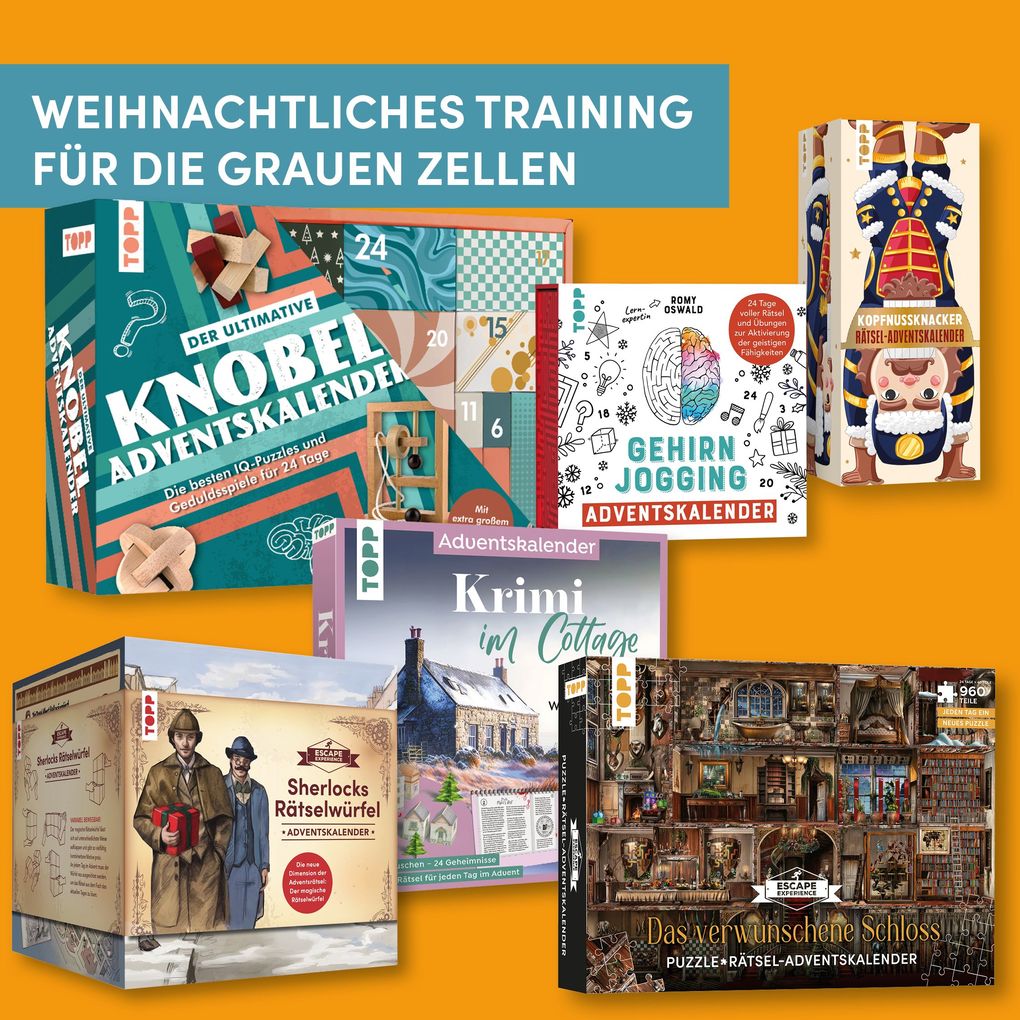 Weitere Ansicht: Der ultimative Knobelspiel-Adventskalender - Die besten IQ-Puzzles und Geduldsspiele für 24 Tage