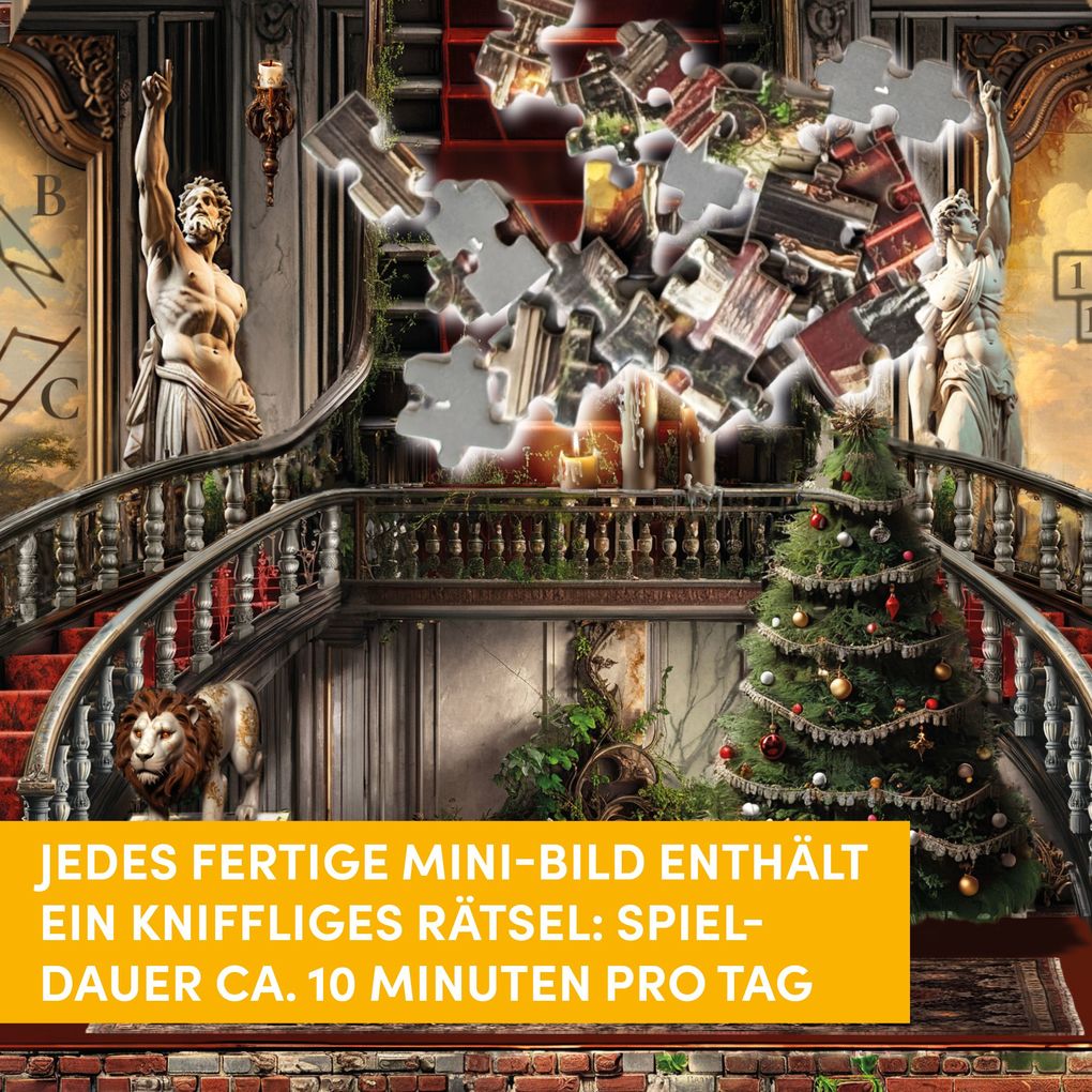 Weitere Ansicht: Puzzle-Rätsel-Adventskalender: Das verwunschene Schloss - 24 Puzzles mit insgesamt 960 Teilen | Hans Pieper