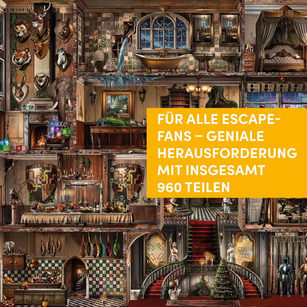 Weitere Ansicht: Puzzle-Rätsel-Adventskalender: Das verwunschene Schloss - 24 Puzzles mit insgesamt 960 Teilen | Hans Pieper