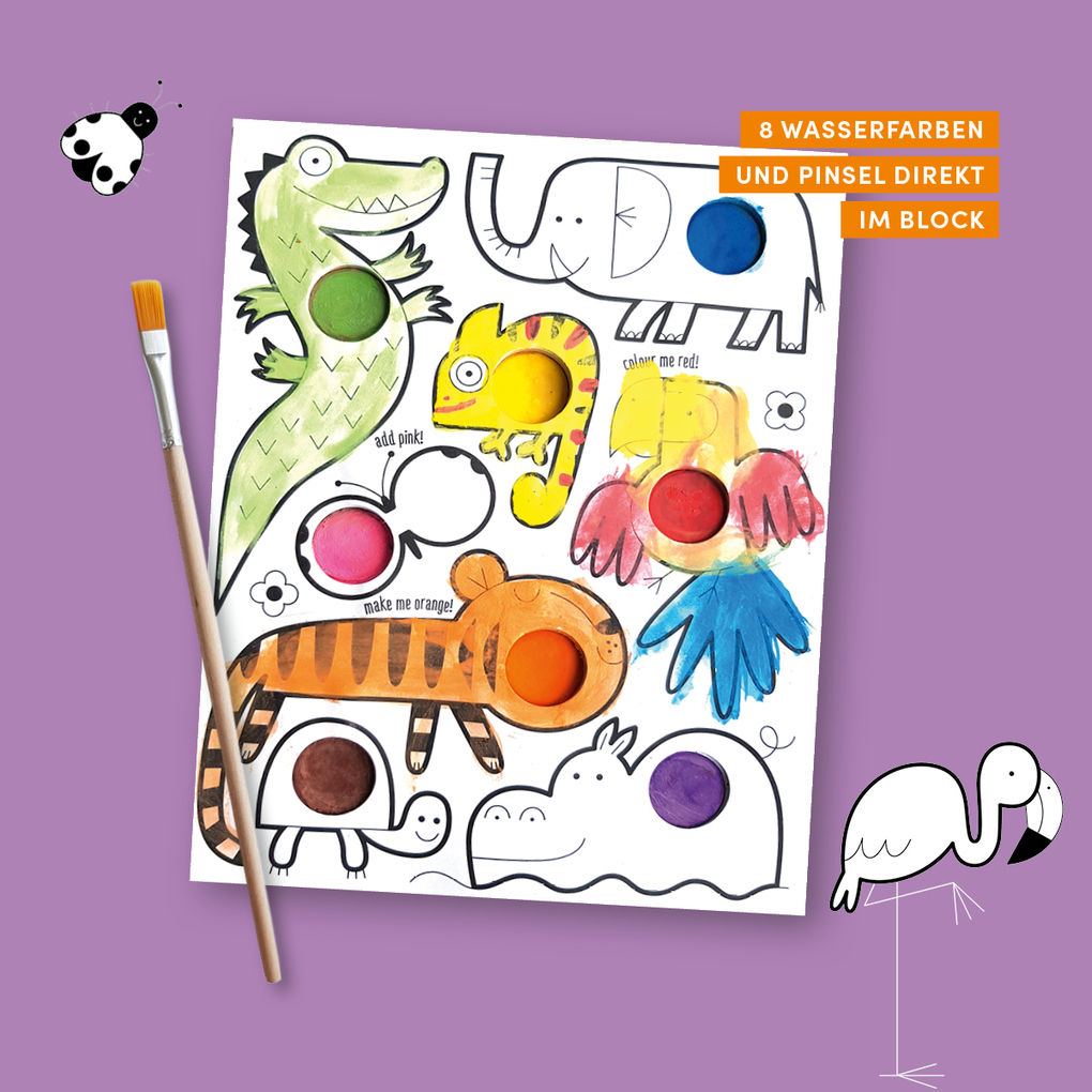 Weitere Ansicht: Mein erster Wasserfarben-Malblock - Tiere | Alena Razumova