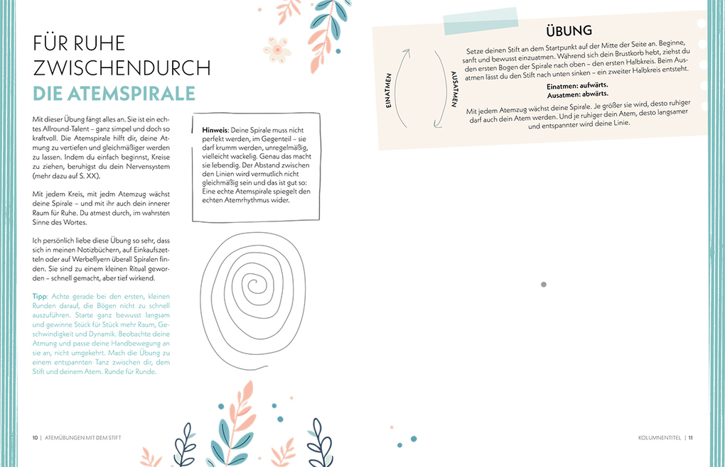 Weitere Ansicht: Atemübungen mit dem Stift | Sinah Birkner