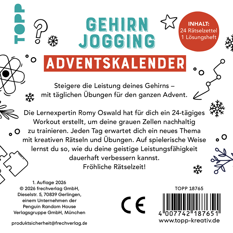 Weitere Ansicht: Gehirnjogging - Adventskalender | Romy Oswald
