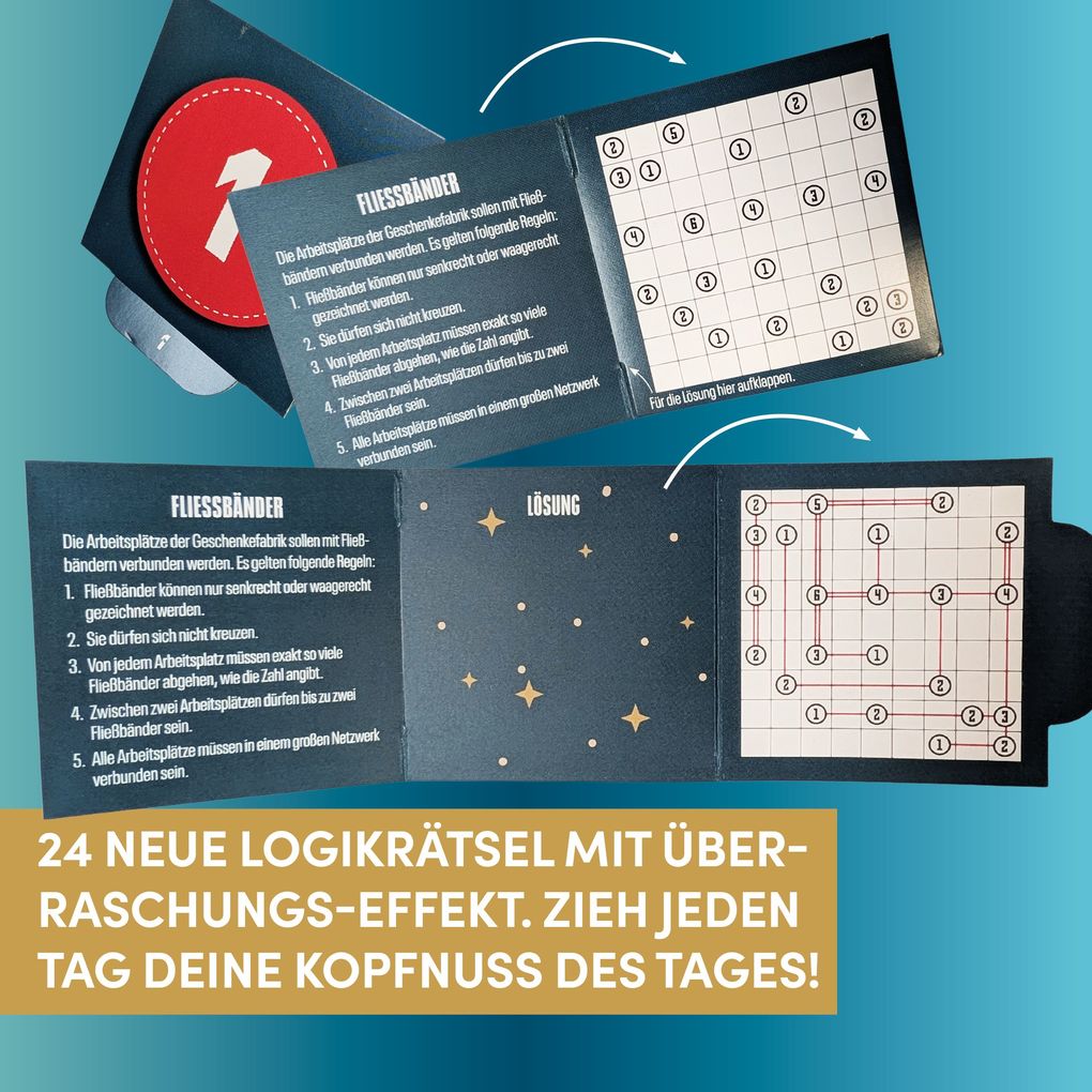 Weitere Ansicht: Der neue Kopfnussknacker - Rätsel-Adventskalender (blaue Edition - 2026) | Paul Schulz