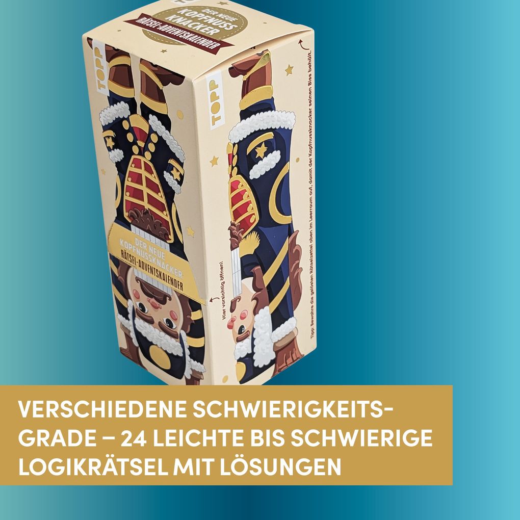 Weitere Ansicht: Der neue Kopfnussknacker - Rätsel-Adventskalender (blaue Edition - 2026) | Paul Schulz