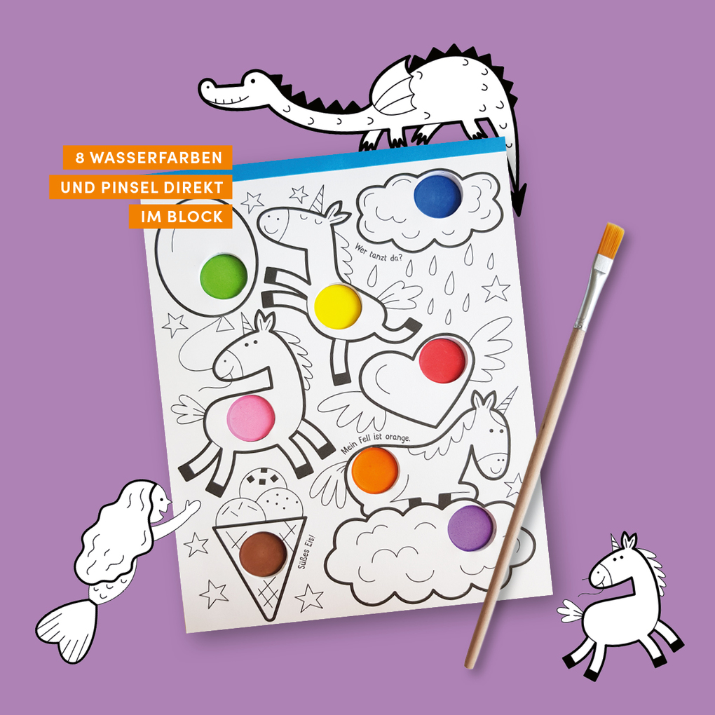 Weitere Ansicht: Mein erster Wasserfarben-Malblock - Zauberwelt | Alena Razumova