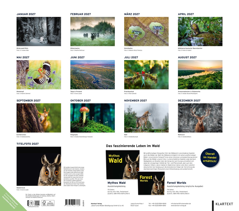 Weitere Ansicht: Kalender Mythos Wald 2027