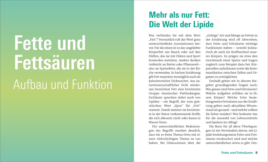 Weitere Ansicht: Fette und Fettsäuren | Angela Bechthold