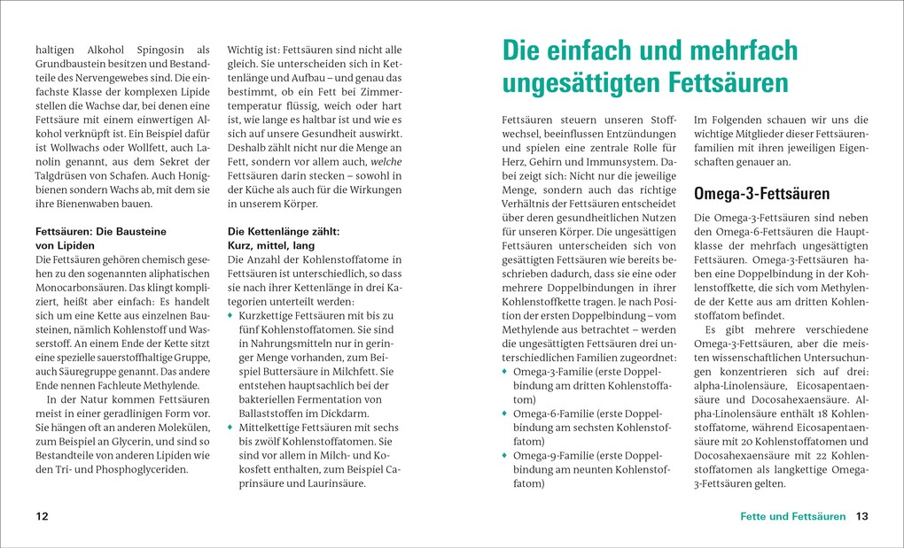 Weitere Ansicht: Fette und Fettsäuren | Angela Bechthold