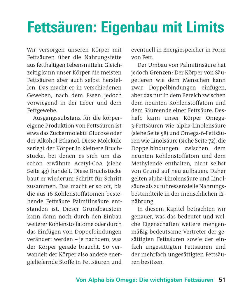 Weitere Ansicht: Fette und Fettsäuren | Angela Bechthold