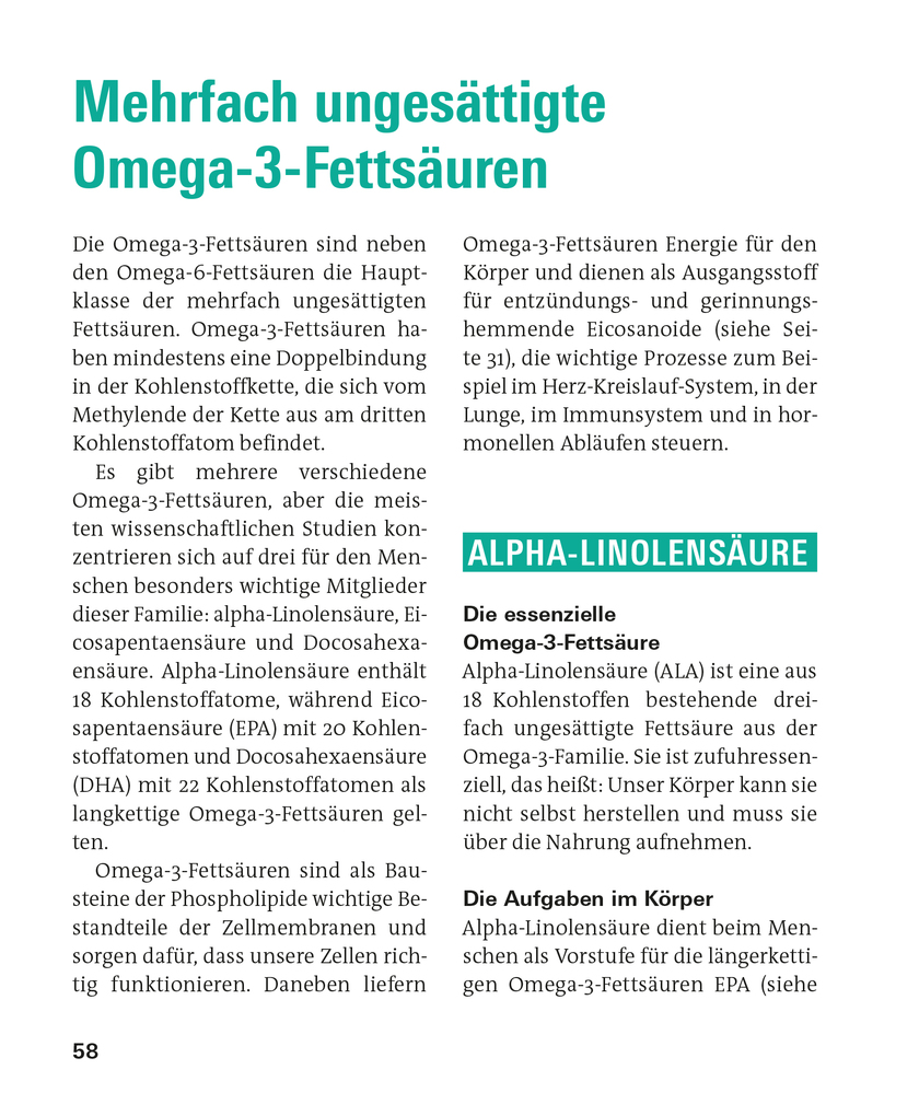 Weitere Ansicht: Fette und Fettsäuren | Angela Bechthold