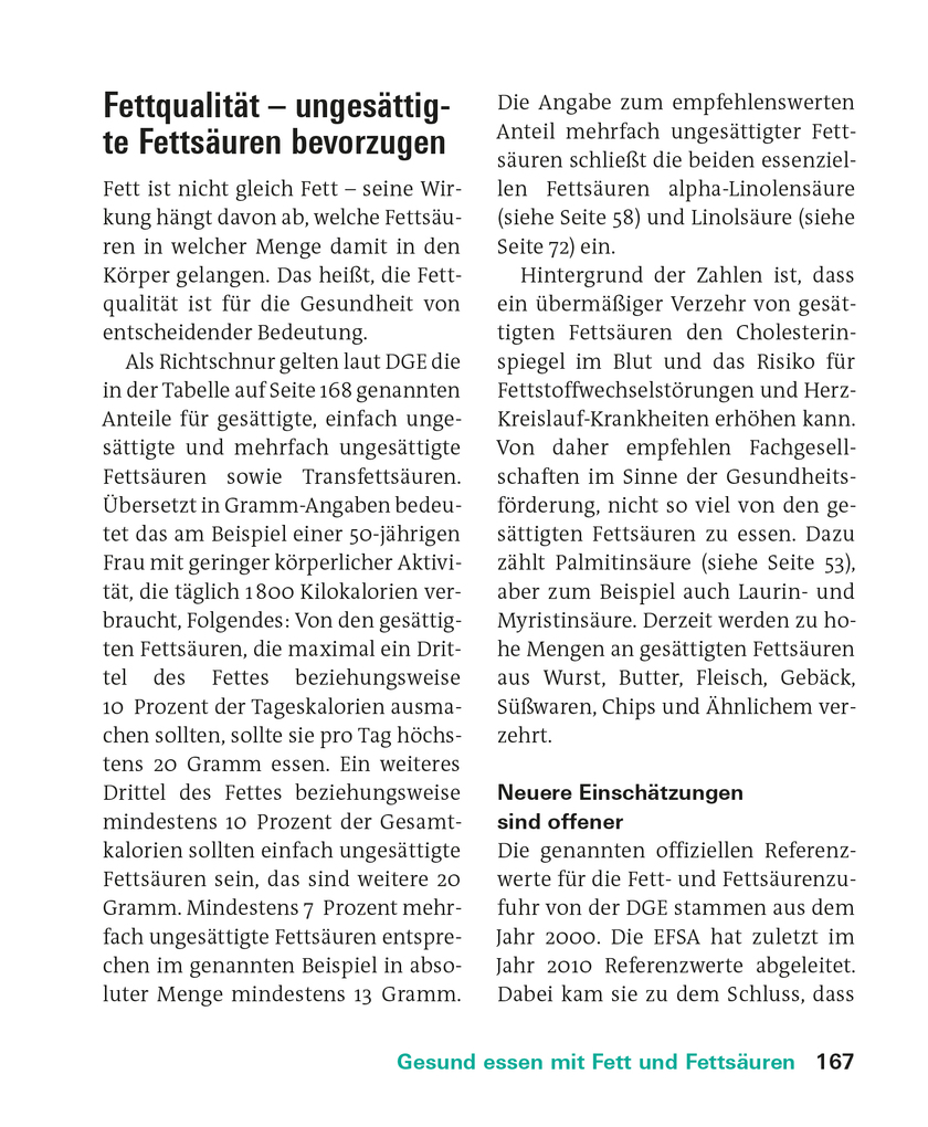 Weitere Ansicht: Fette und Fettsäuren | Angela Bechthold