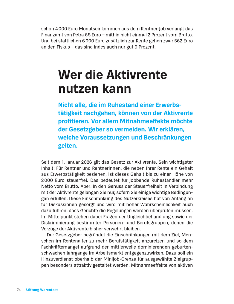 Weitere Ansicht: So rechnet sich die Aktivrente | Matthias Kowalski
