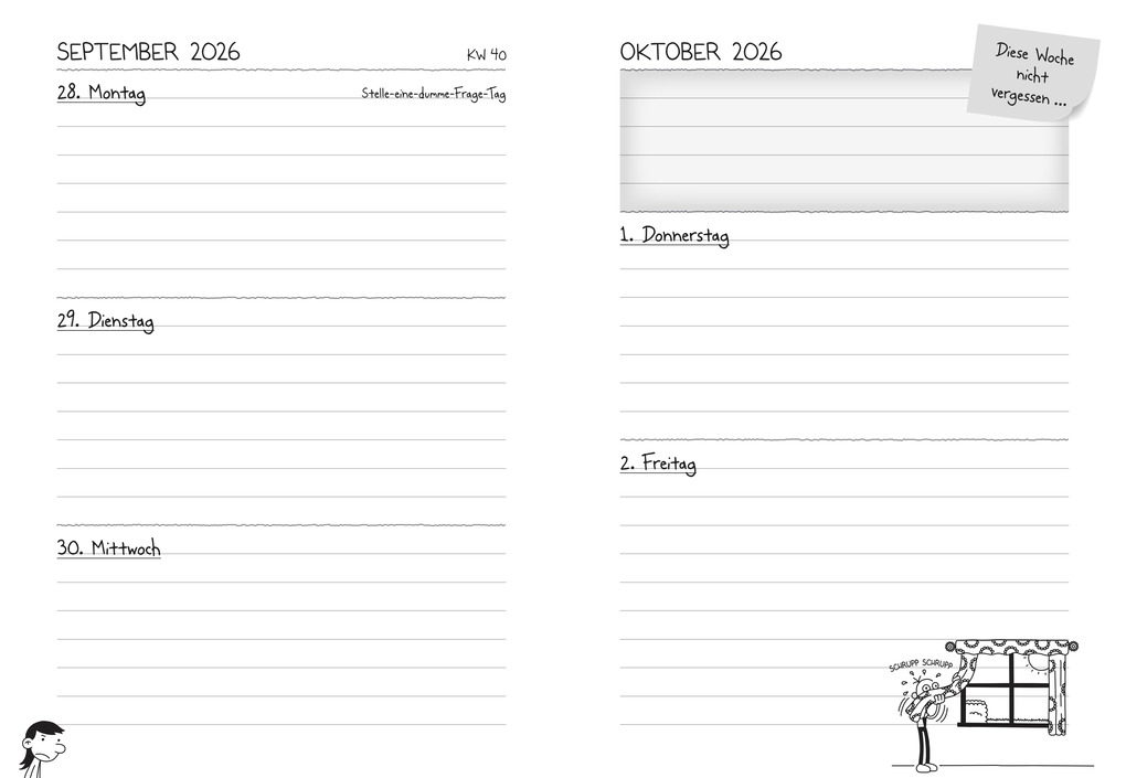 Weitere Ansicht: Gregs Hausaufgabenheft 2026/2027 | Jeff Kinney