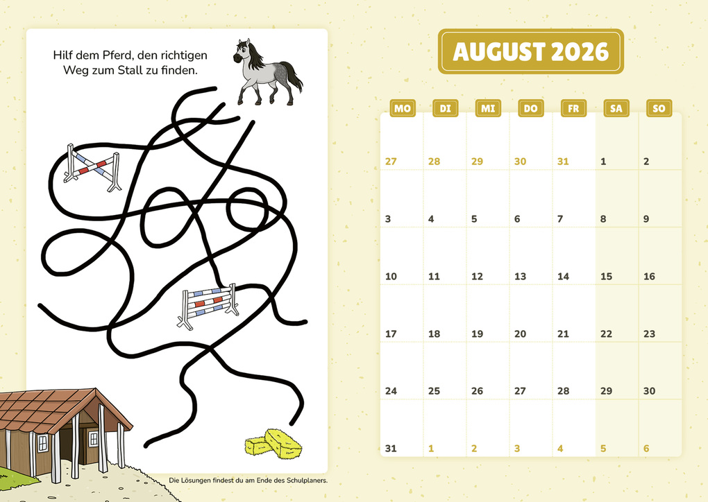 Weitere Ansicht: HOPPi GALOPPi Schulplaner 2026/2027 | Hella Gabbert