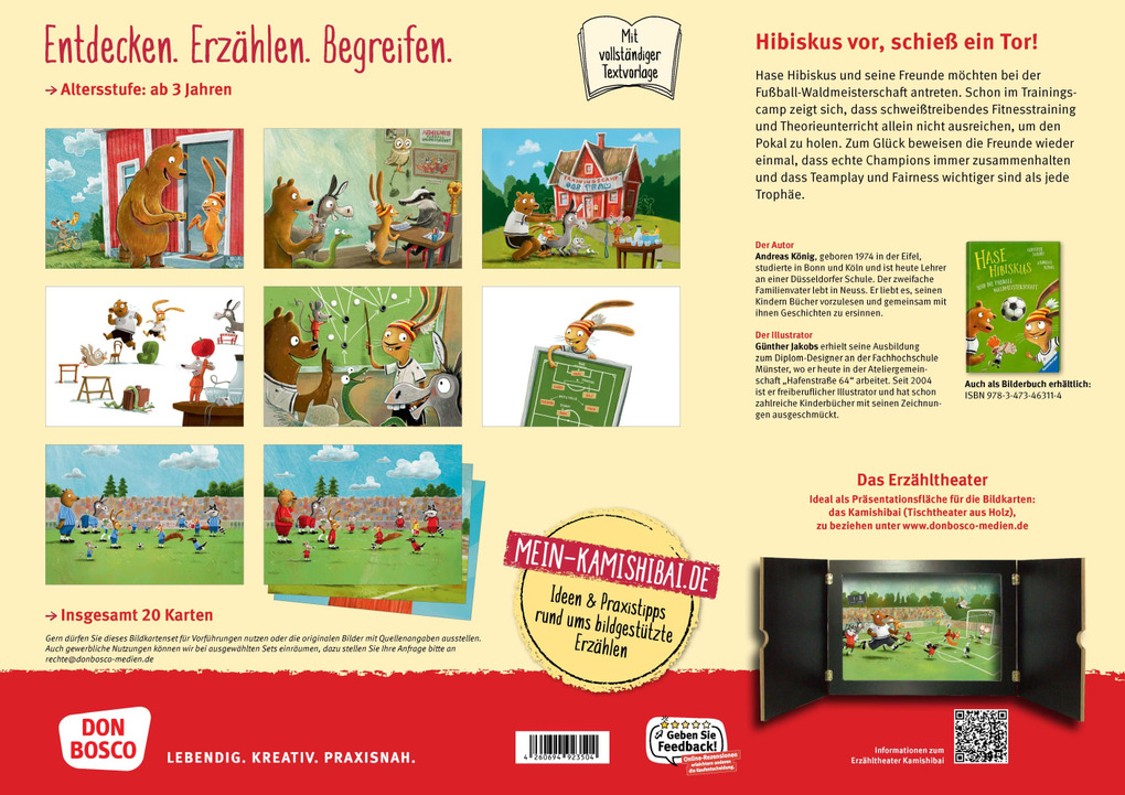 Weitere Ansicht: Hase Hibiskus und die Fußball-Waldmeisterschaft. Kamishibai Bildkartenset | Andreas König