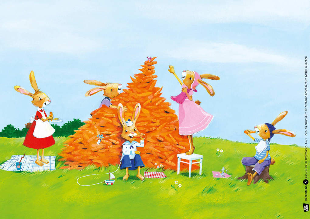 Weitere Ansicht: 10 kleine Osterhasen. 1,2,3 - Ach, du dickes Ei! Kamishibai Bildkartenset | Hans-Christian Schmidt