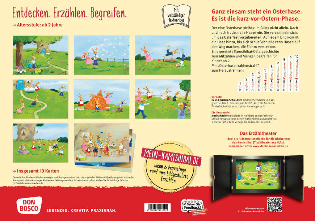 Weitere Ansicht: 10 kleine Osterhasen. 1,2,3 - Ach, du dickes Ei! Kamishibai Bildkartenset | Hans-Christian Schmidt