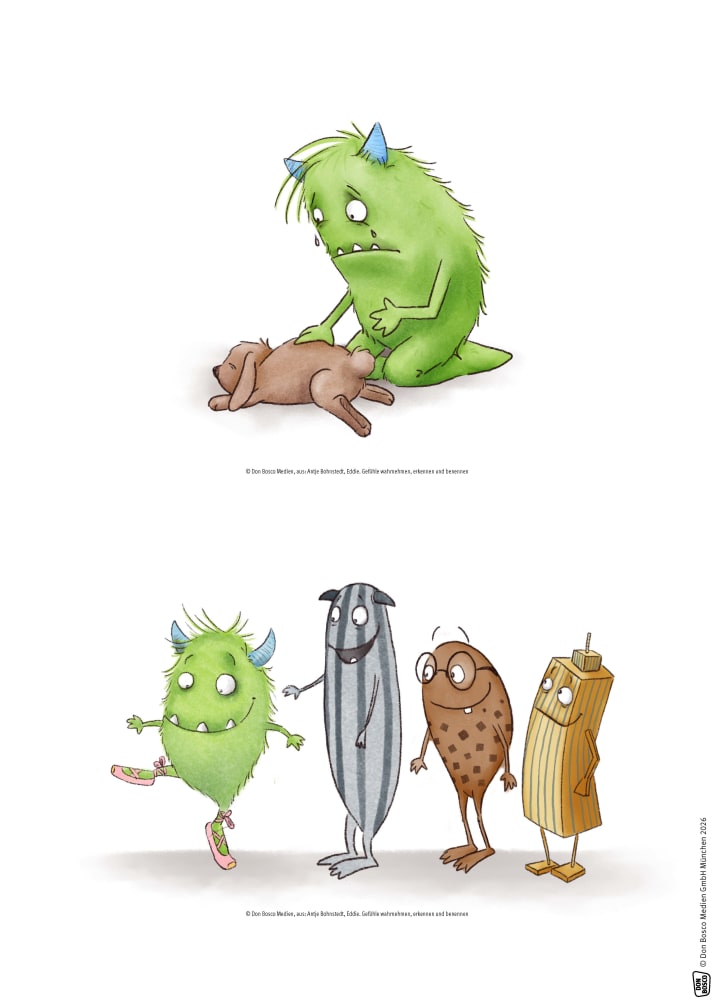 Weitere Ansicht: Eddie. Gefühle wahrnehmen, erkennen und benennen. Erzählschienen-Figurenset | Antje Bohnstedt