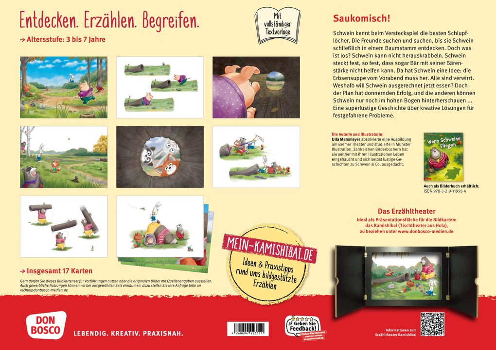 Weitere Ansicht: Wenn Schweine fliegen. Kamishibai Bildkartenset | Ulla Mersmeyer