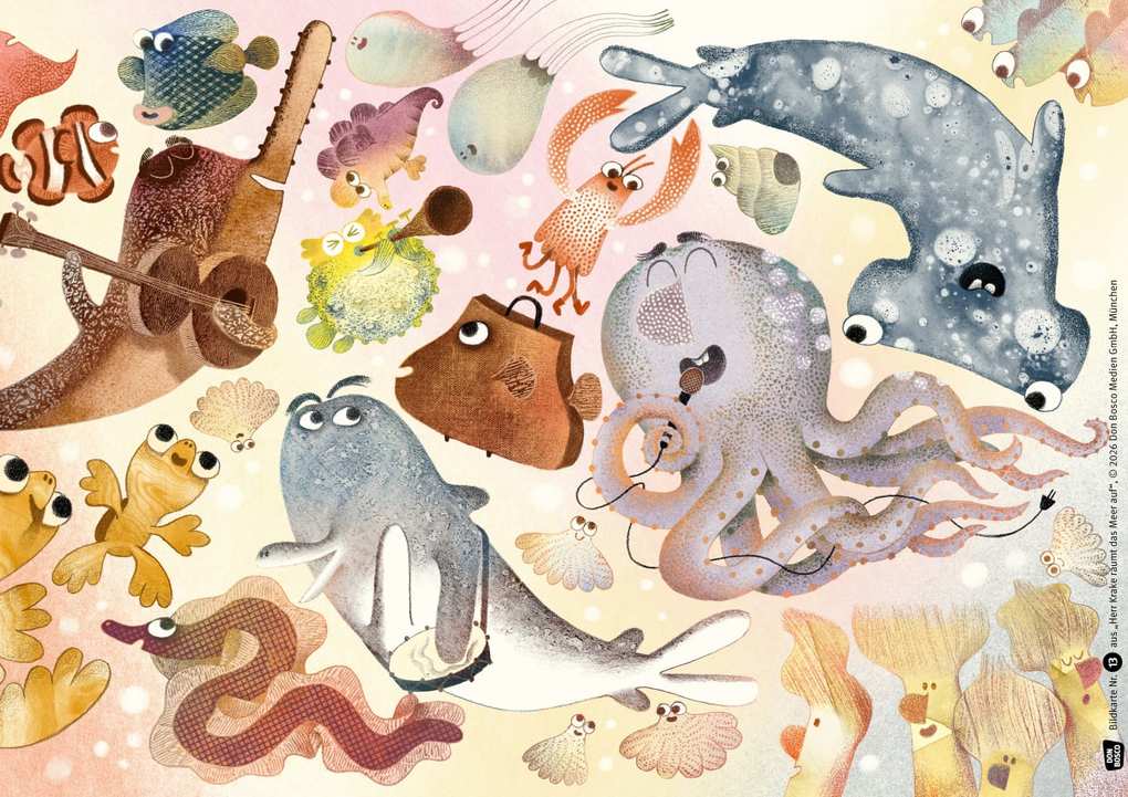 Weitere Ansicht: Herr Krake räumt das Meer auf. Kamishibai Bildkartenset | Barbara Rose