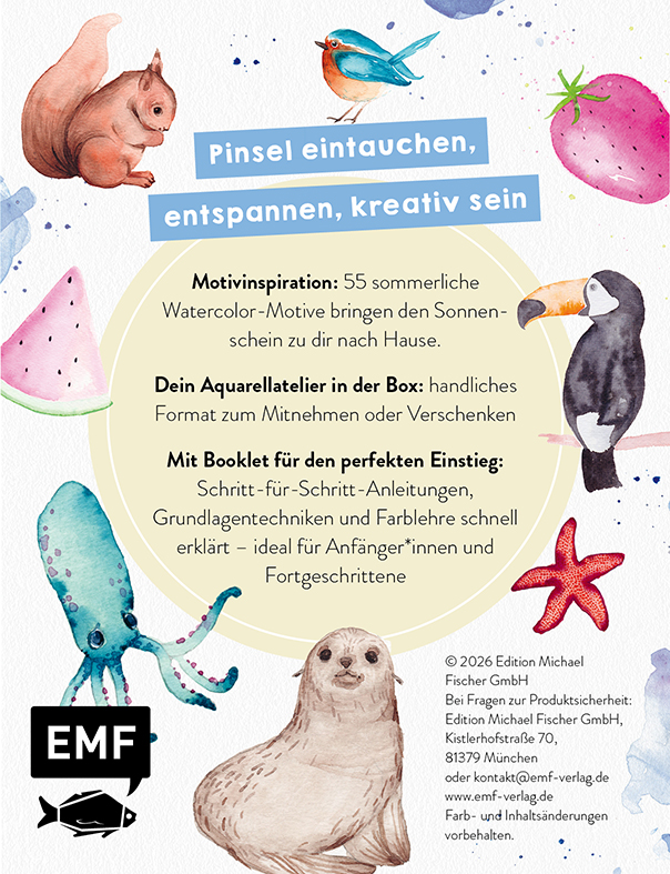 Weitere Ansicht: 55 x Watercolor - Motiv-Sammlung: Kartenset für 5-Minuten-Aquarelle