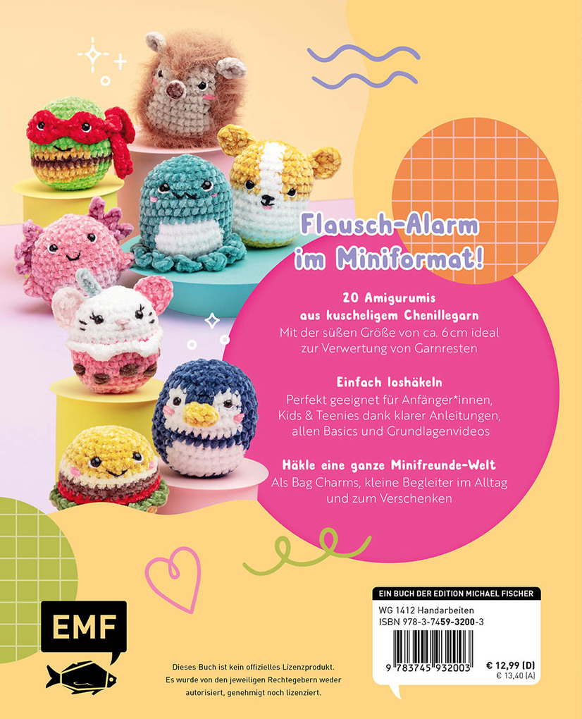 Weitere Ansicht: Pocket-Squishys häkeln - Kleine Plüschtiere für Squishmallow- und Micromallow-Fans | Yvonne Rapp