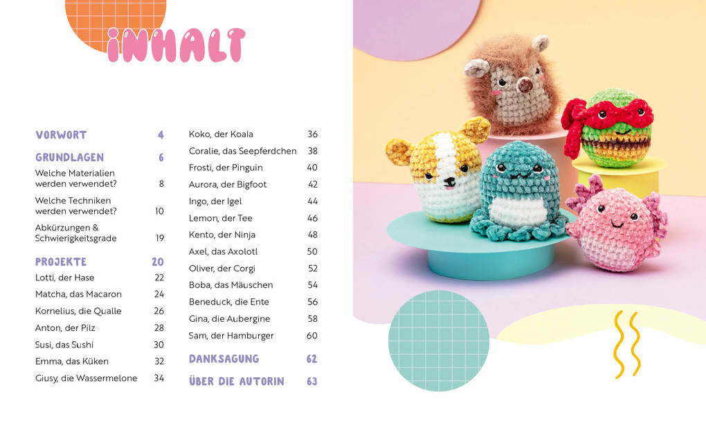 Weitere Ansicht: Pocket-Squishys häkeln - Kleine Plüschtiere für Squishmallow- und Micromallow-Fans | Yvonne Rapp