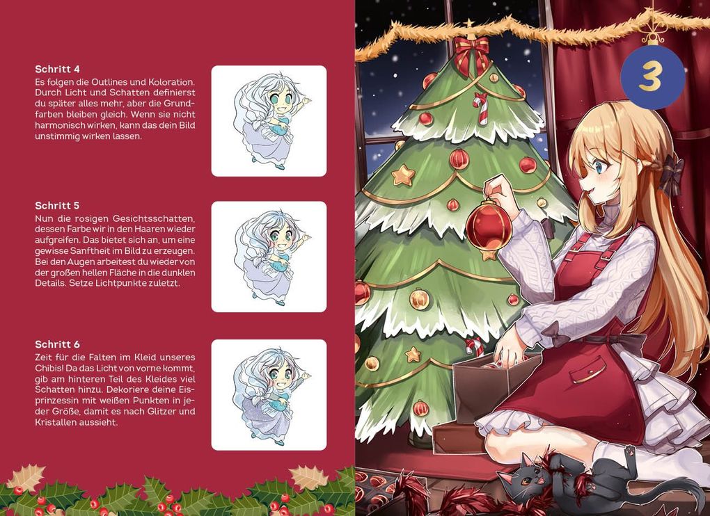Weitere Ansicht: Adventskalender-Kartenset: Manga Christmas Countdown
