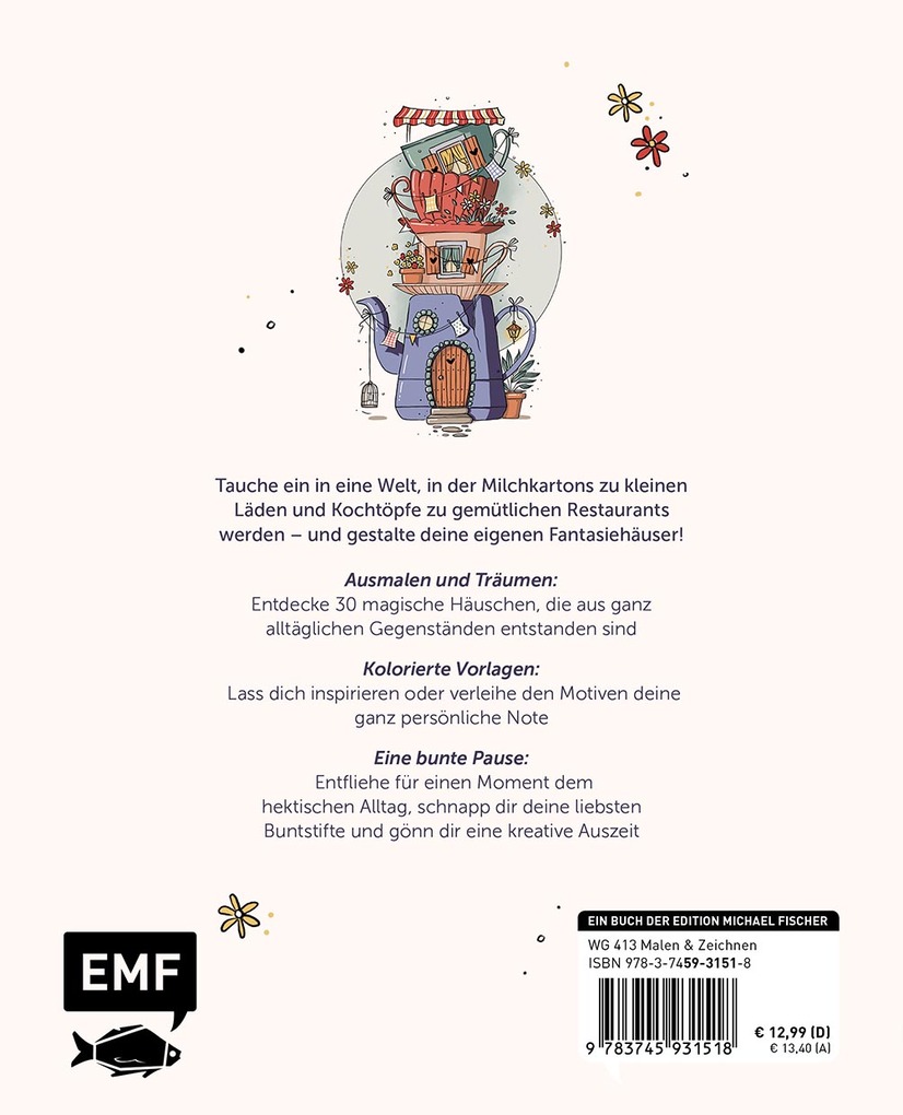 Weitere Ansicht: Zauberhafte Häuser zum Ausmalen | Carla Kamphuis