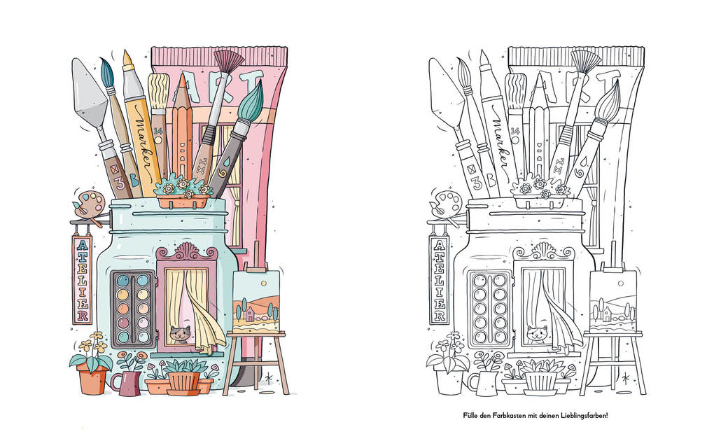 Weitere Ansicht: Zauberhafte Häuser zum Ausmalen | Carla Kamphuis