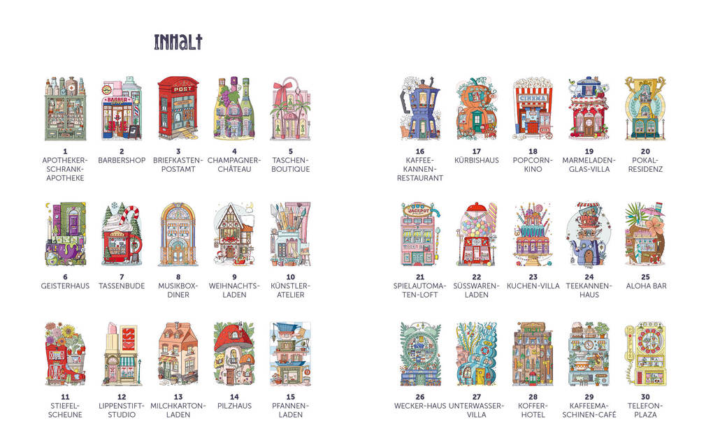 Weitere Ansicht: Zauberhafte Häuser zum Ausmalen | Carla Kamphuis