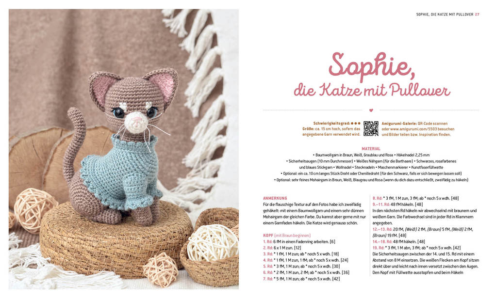 Weitere Ansicht: Süße Pfötchen - Hunde und Katzen als Amigurumis häkeln | Banga Vaicekauskien
