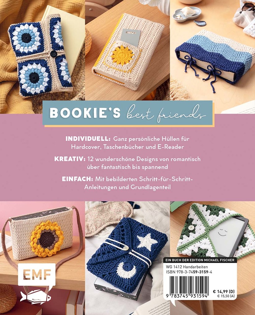 Weitere Ansicht: Buchhüllen häkeln - mit crochetinglara | Lara Lenhardt
