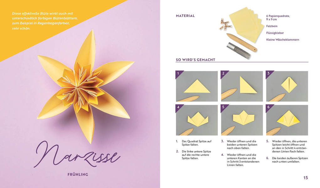 Weitere Ansicht: Origami-Flowers - Wunderschöne Blüten zum Dekorieren & Verschenken | Eva Maria Berg